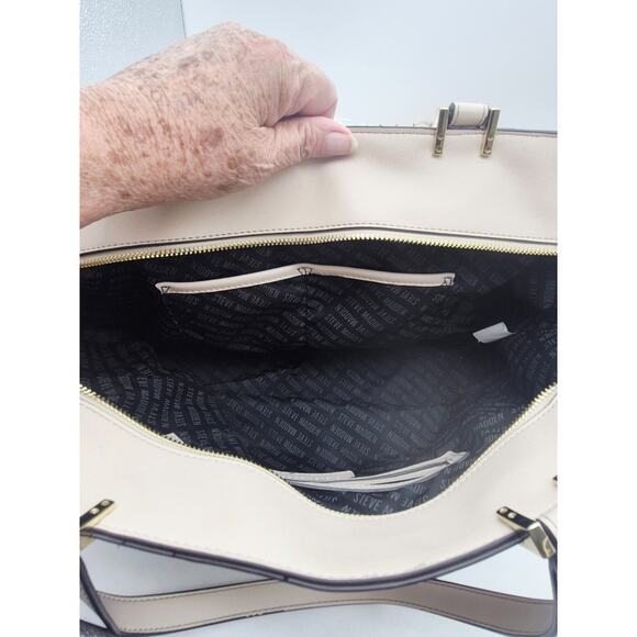 STEVE MADDEN brown leather style handbag purse leopard cheetah lining - Picture 9 of 12